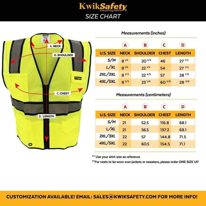 CLEARANCE! KwikSafety OFFICIAL | ANSI Class 2 Ultra Cool Surveyor's Safety Vest - Model No.: KS3312 - KwikSafety