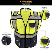 CLEARANCE! KwikSafety SHERIFF | ANSI Class 2 Fishbone Safety Vest (Old Sizing) - Model No.: KS3305 - KwikSafety