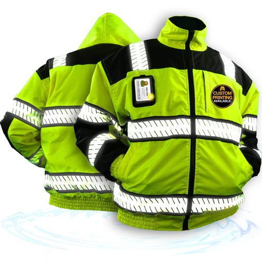 KwikSafety ENFORCER Class 3 ANSI Fishbone Reflective Tape Bomber Safety Jacket - Model No.: KS5501 - KwikSafety