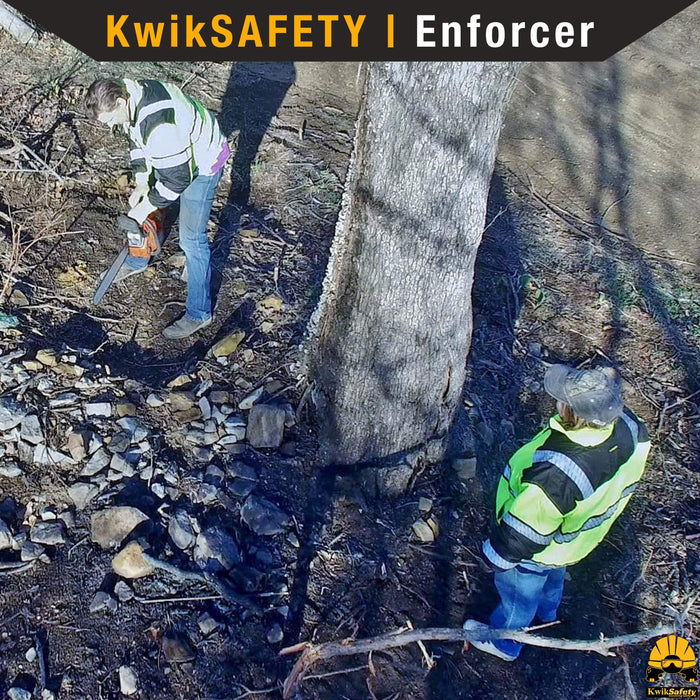 KwikSafety ENFORCER Class 3 ANSI Fishbone Reflective Tape Bomber Safety Jacket - Model No.: KS5501 - KwikSafety